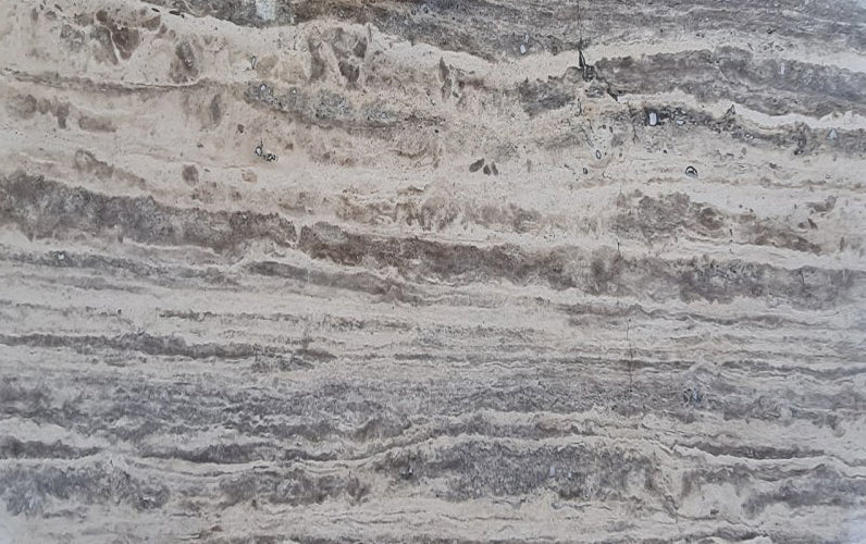 Silver Travertine Vein-cut Bookmatching Slabs Filled and Polished - Livfloors Collection