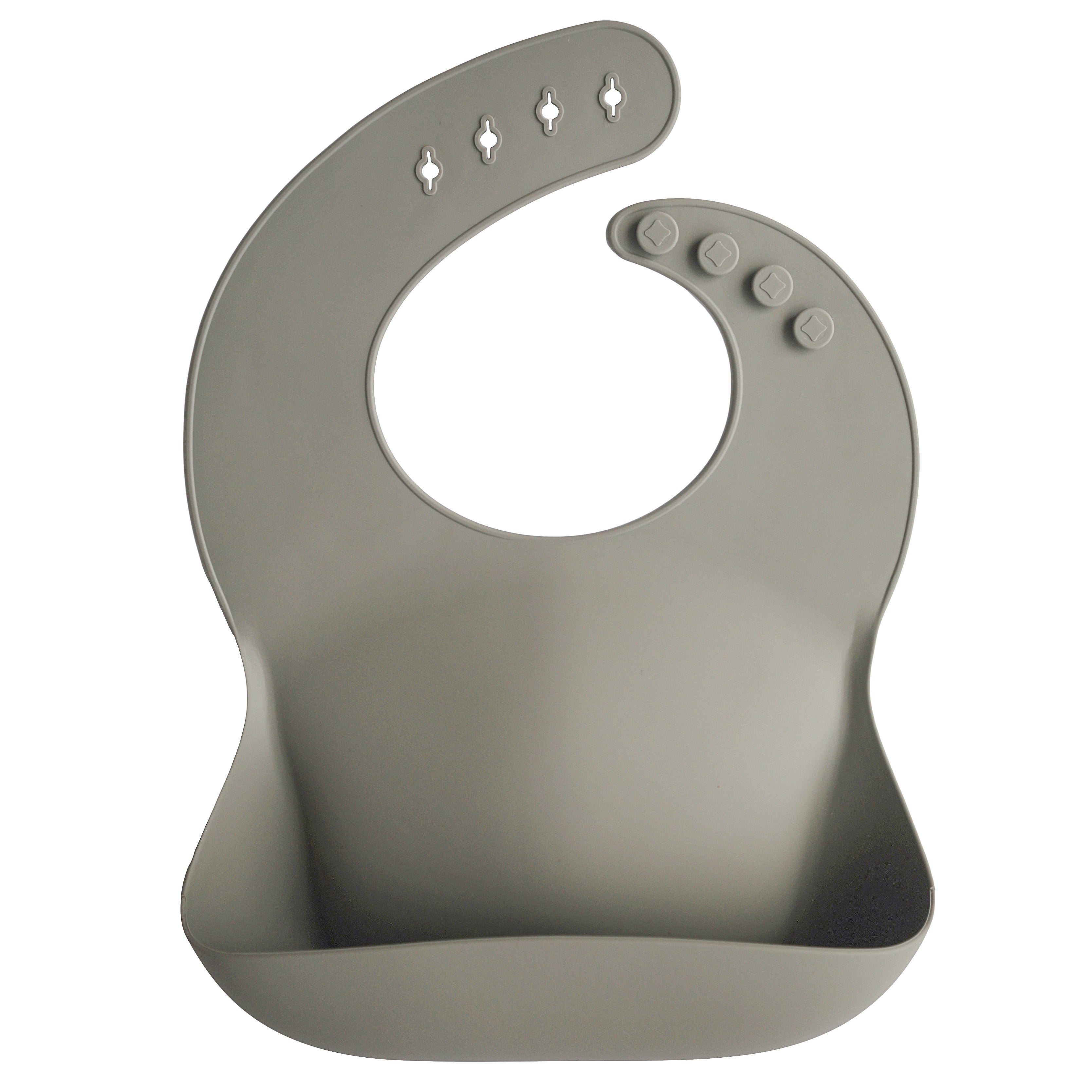 Silicone Baby Bib Silicone Bib Mushie Silver Sage  