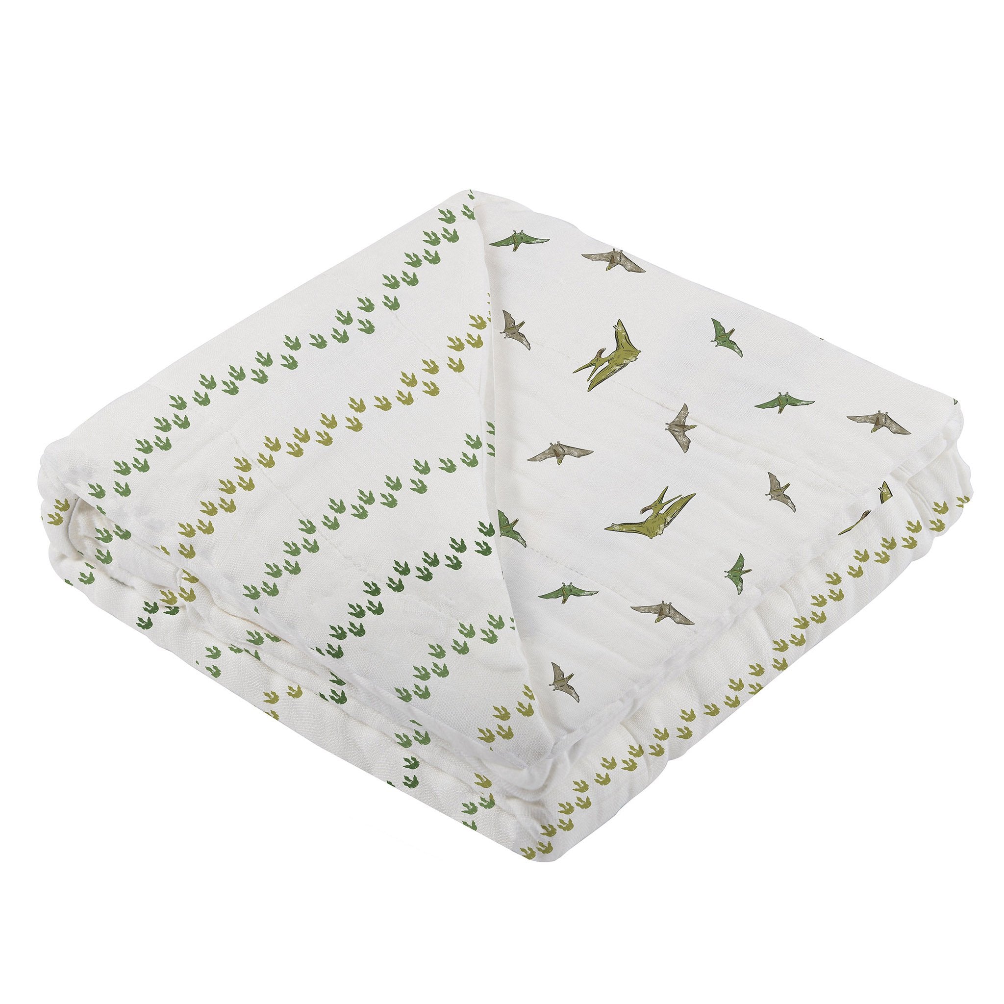 Dino Feet and Pteranodon Cotton Muslin NewcastleBlanket