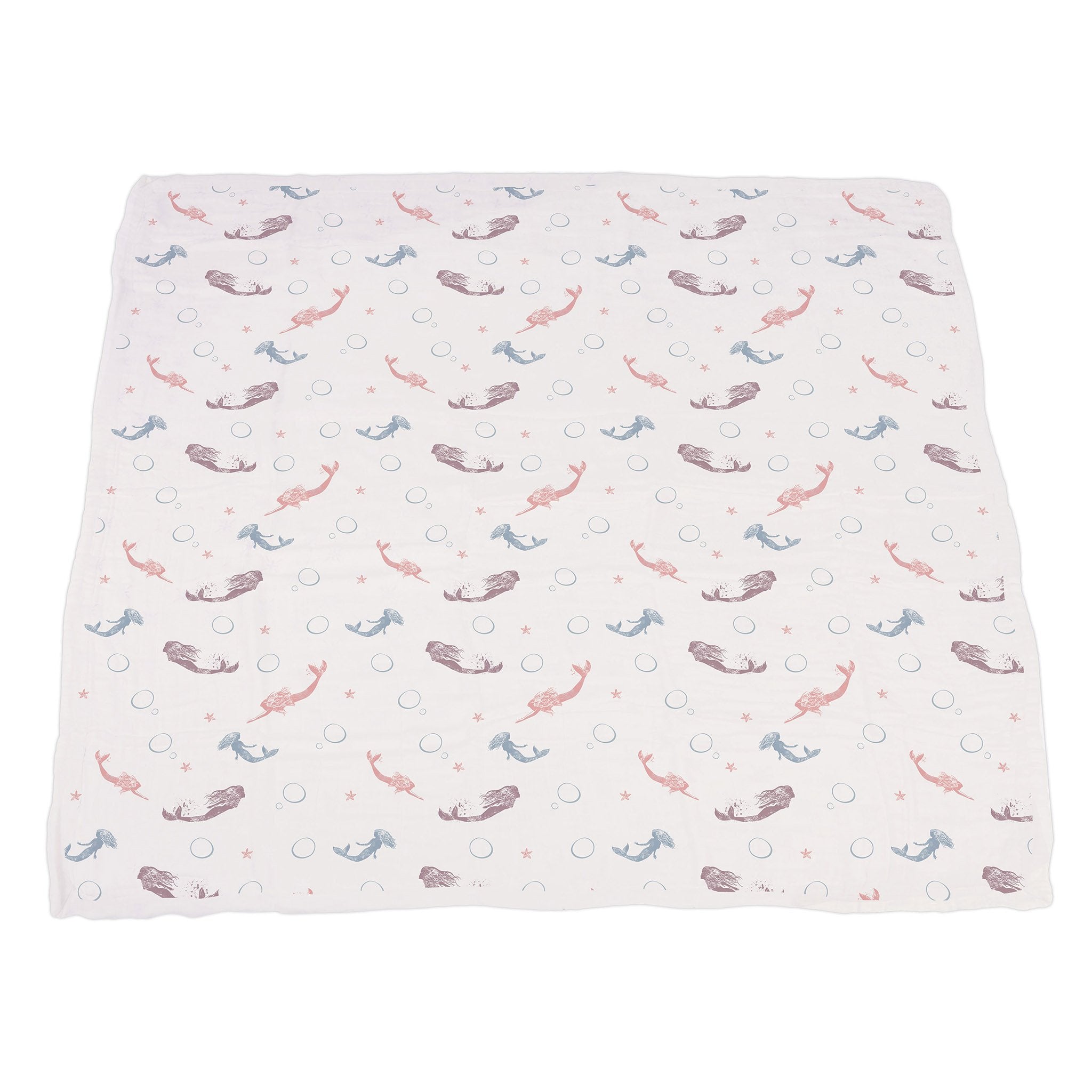 Mermaids and Scales Bamboo Muslin Newcastle Blanket