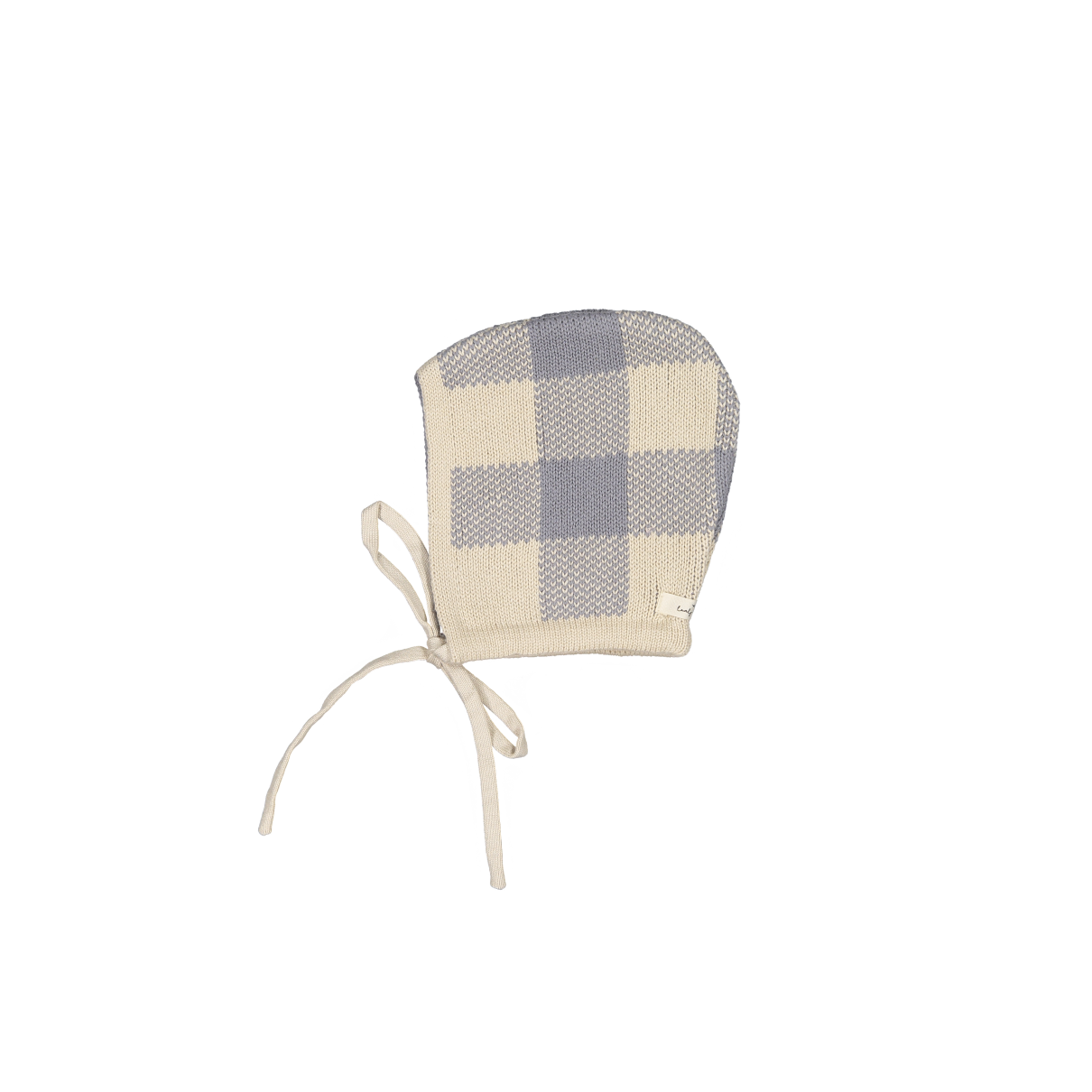 The Gingham Knit Bonnet - Slate