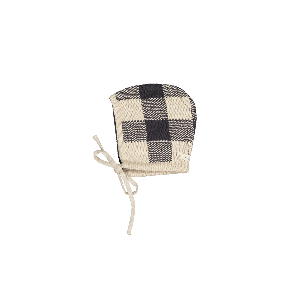 The Gingham Knit Bonnet - Steel