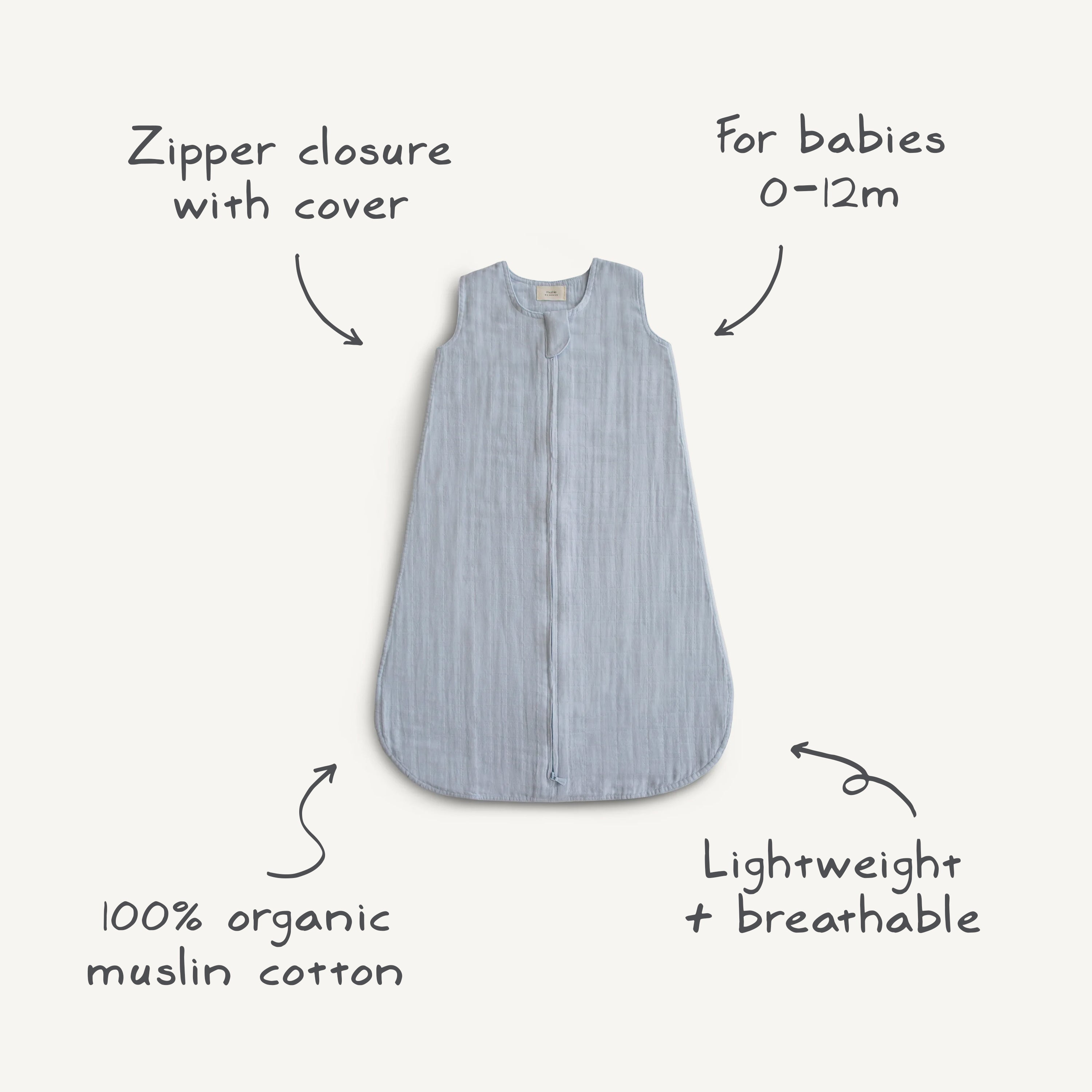 Organic Cotton Sleep Bag Sleep Bag Mushie   