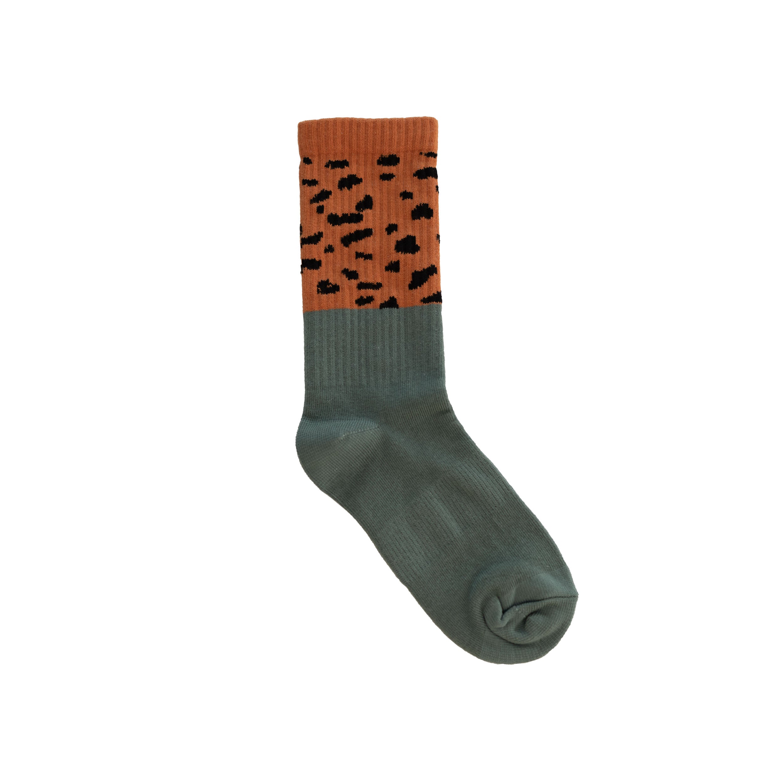 Socks - Cheetah/Bottle Green