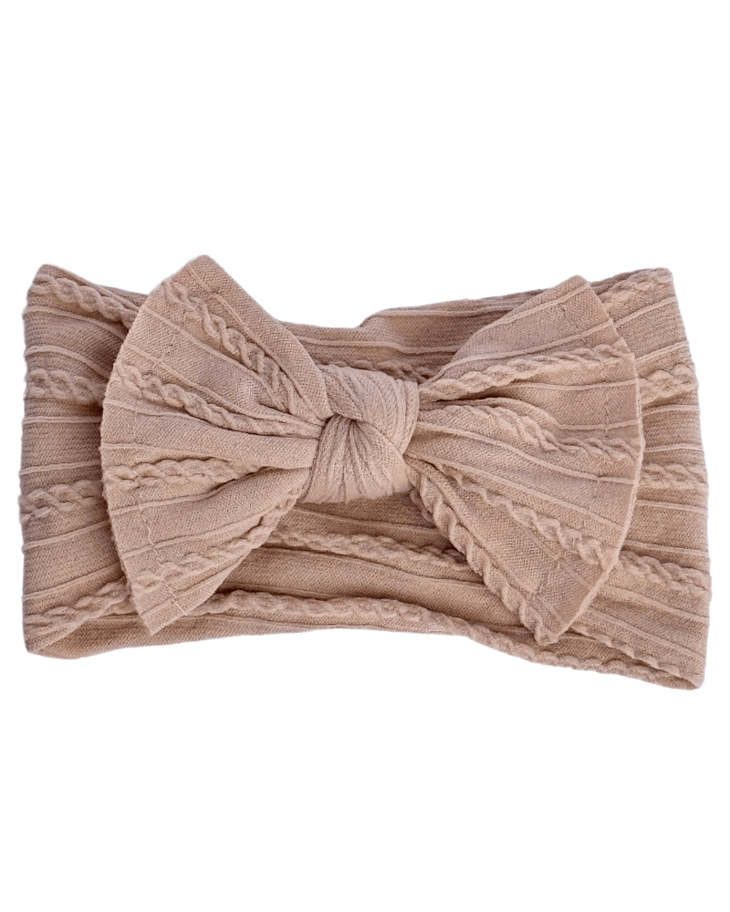 Solid Knit Nylon Headband - Dusty Pink