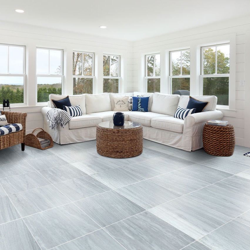 Solto White Marble Tiles Polished Floor and Wall Tile - Belair Collection