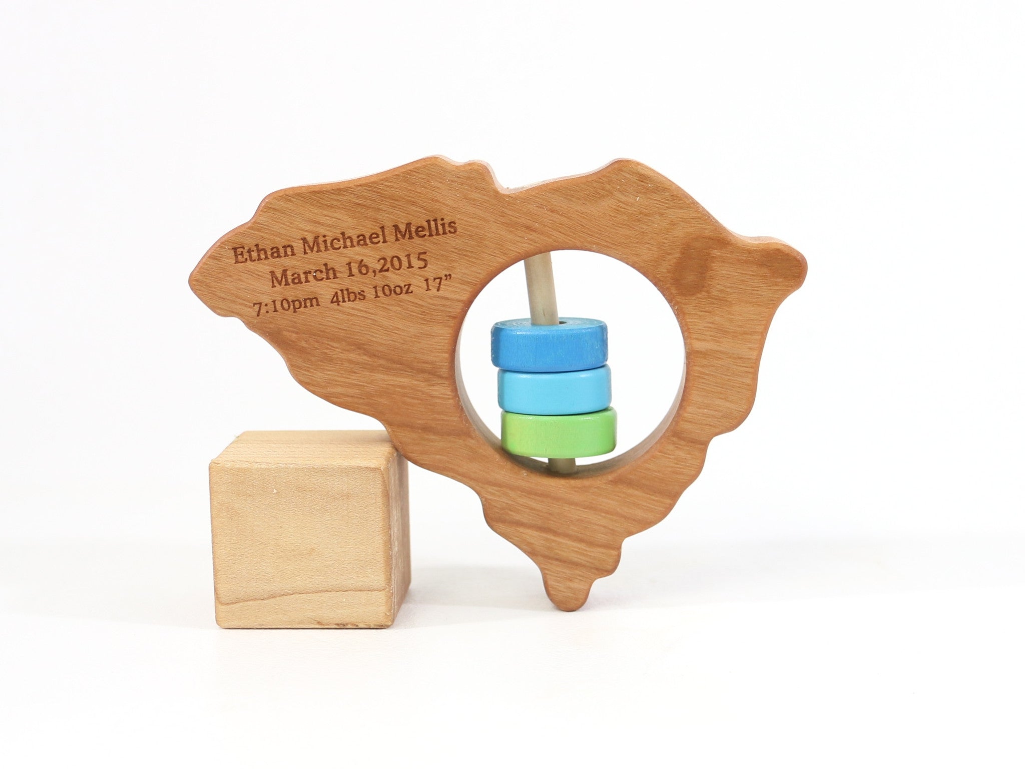 South Carolina State Wooden Baby Rattle™ Rattles Bannor Toys   