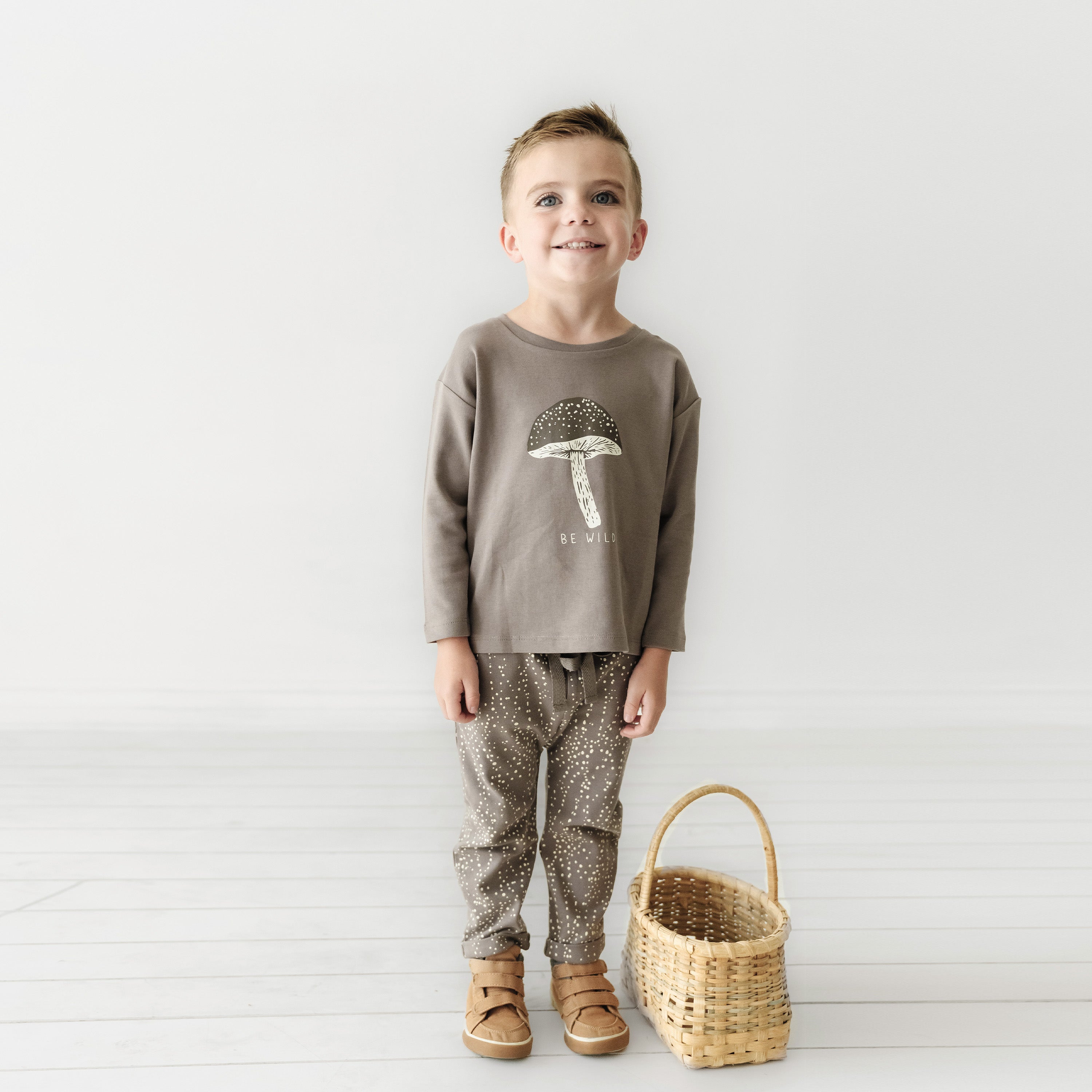 Organic Kids T-Shirt & Pant Set - Be Wild Tee & Pant Set Makemake Organics   