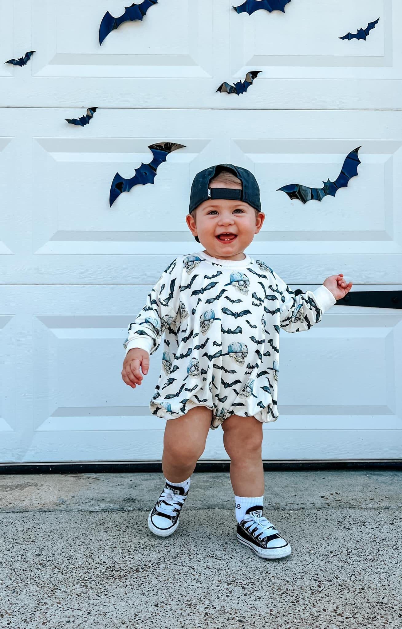 Spooky Bro Bamboo Bubble Romper