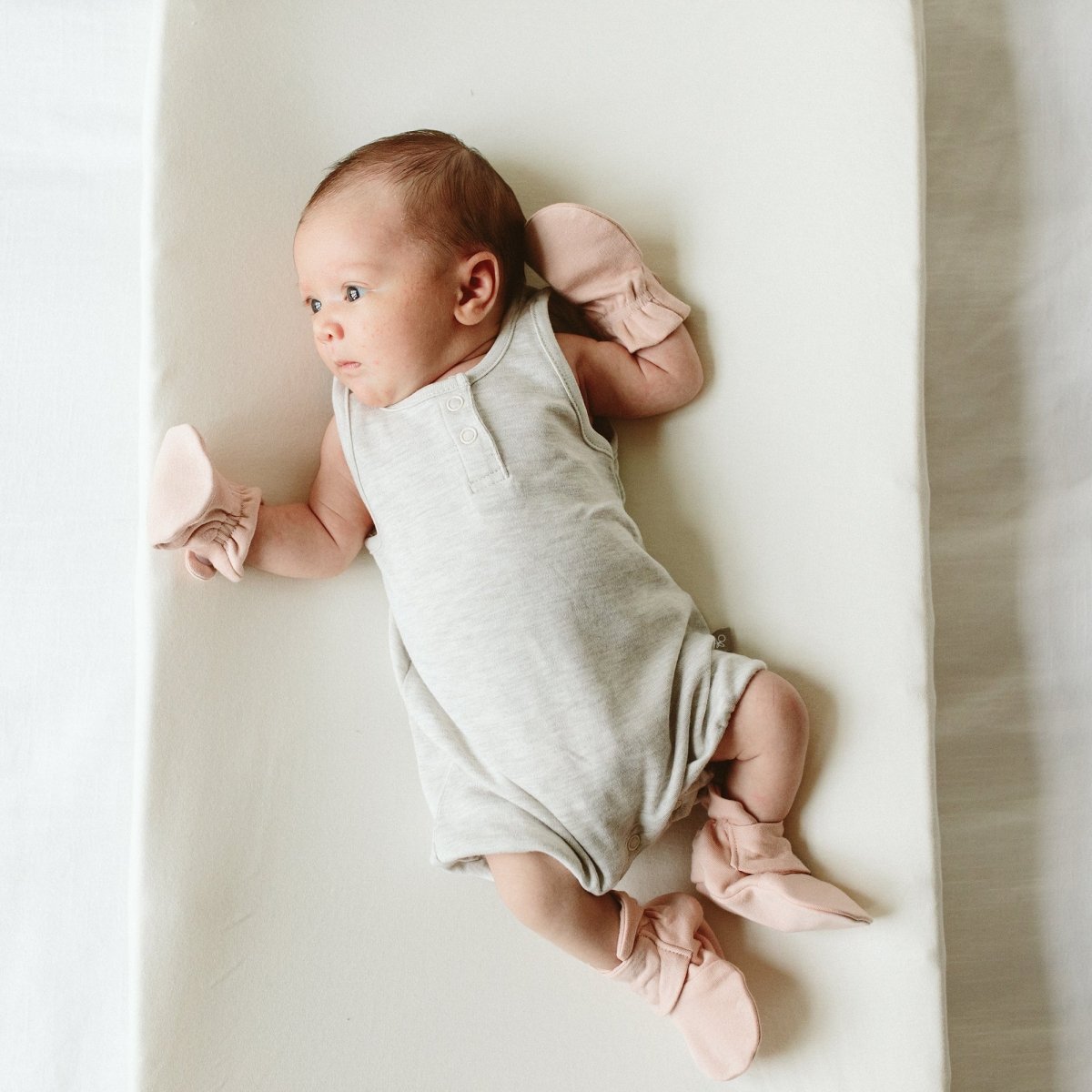STAY ON MITTS | ROSE — Bamboo Organic Cotton Blend