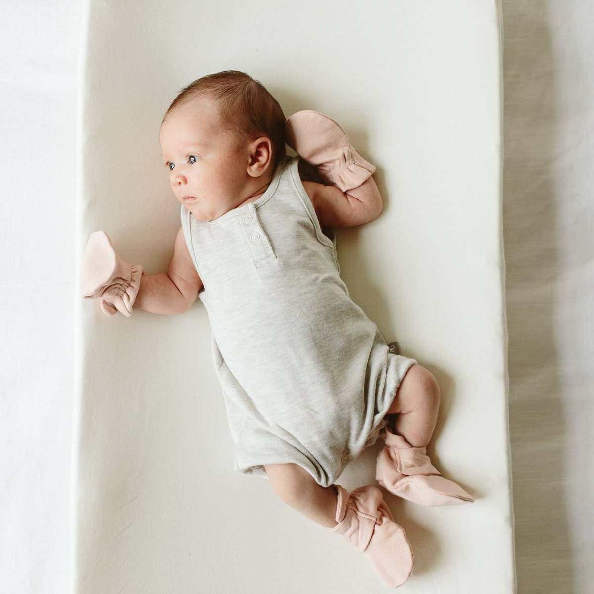 STAY ON MITTS | ROSE — Bamboo Organic Cotton Blend