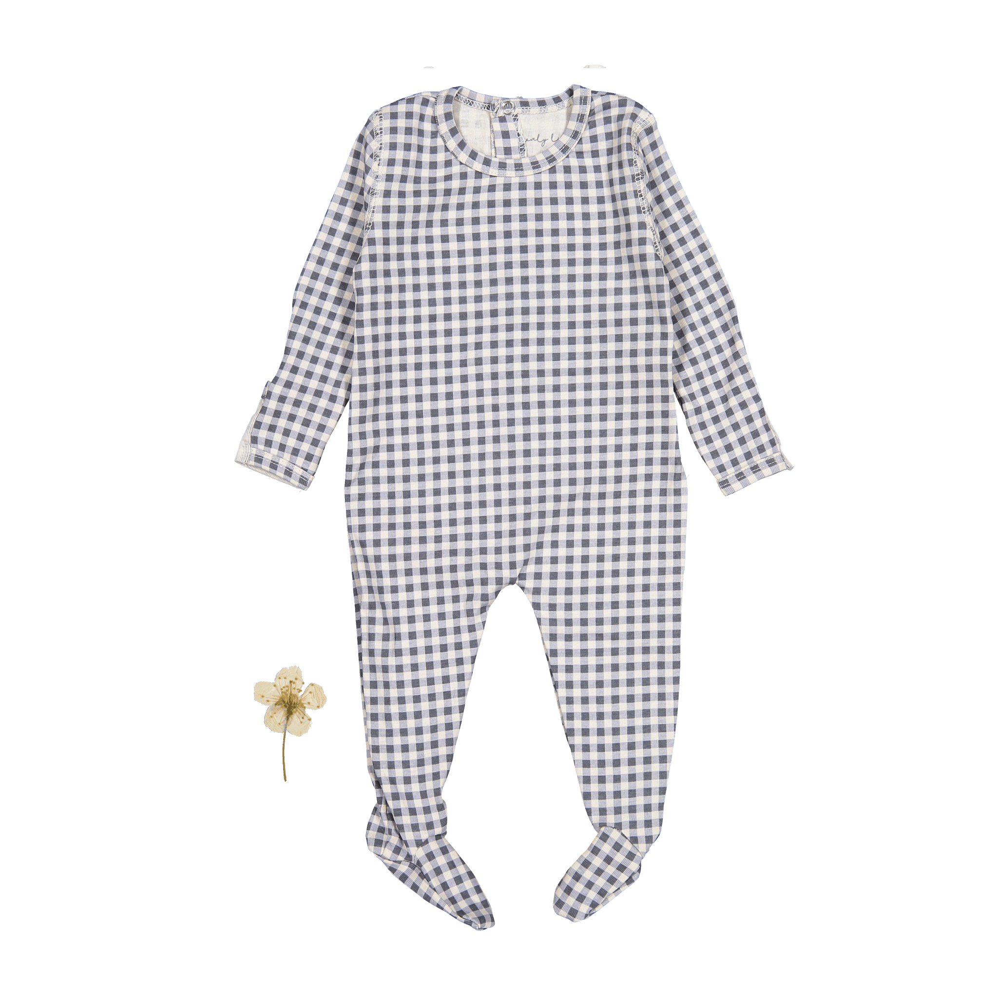 The Printed Romper - Steel Gingham