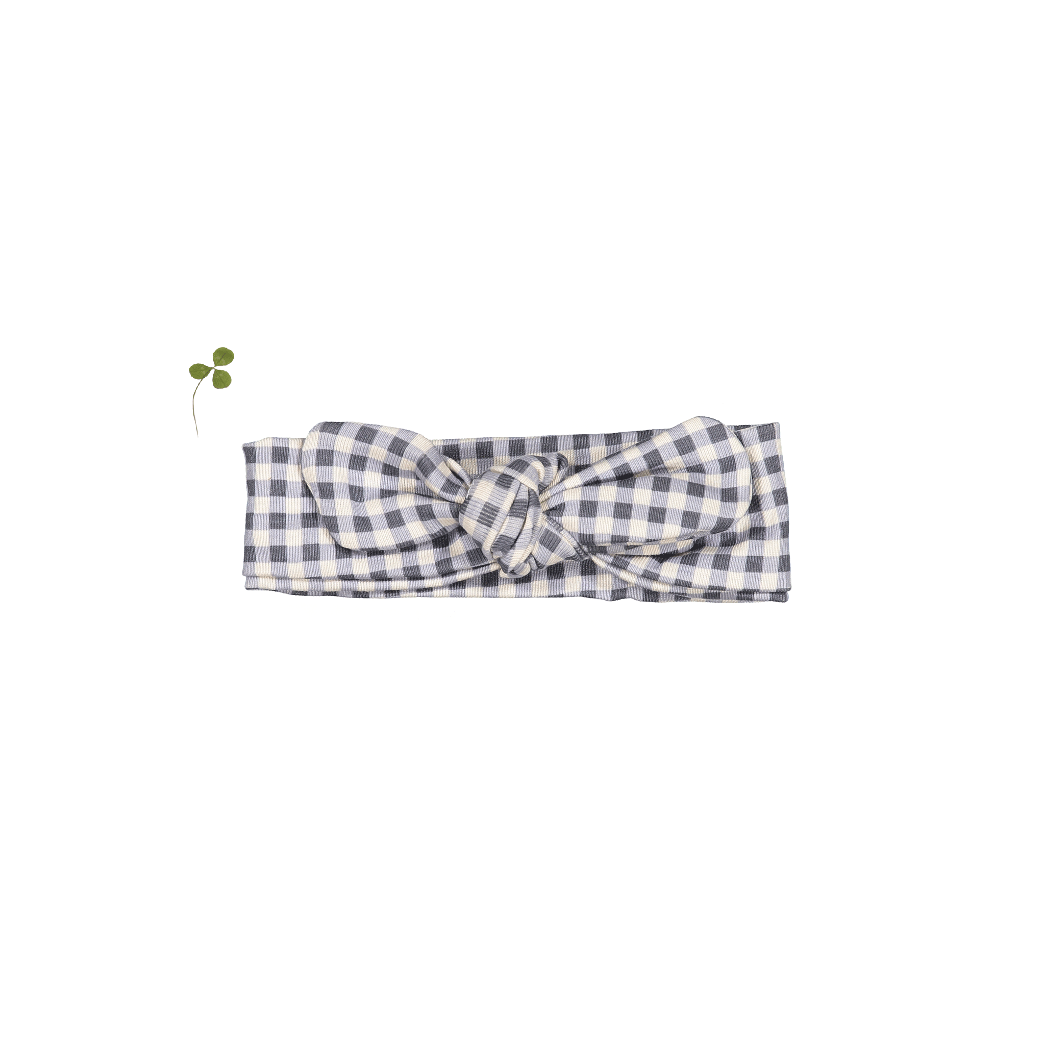 The Printed Headband  - Steel Gingham