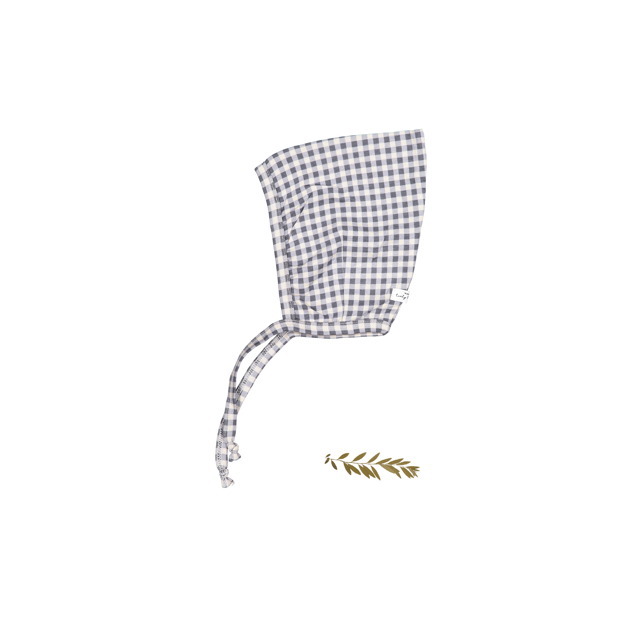 The Printed Pixie Bonnet - Steel Gingham