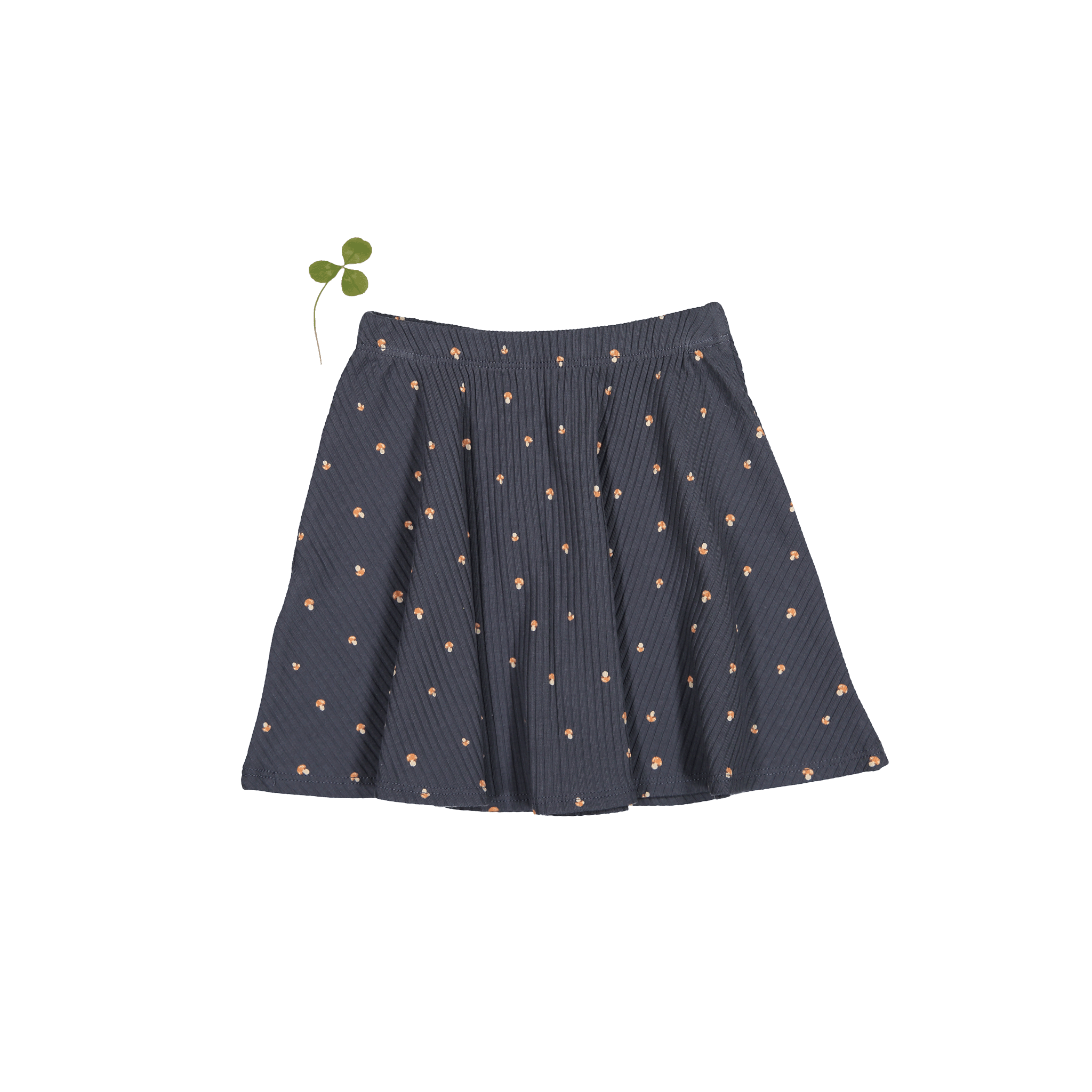 The Printed Skirt - Steel Mushroom