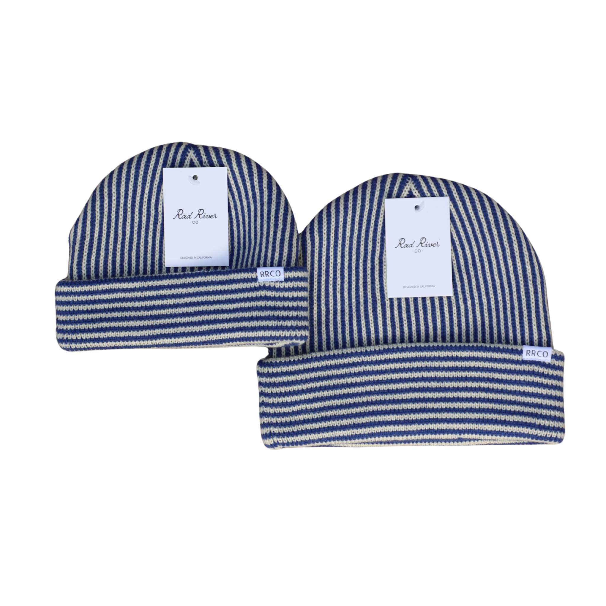 Blue Striped Beanie