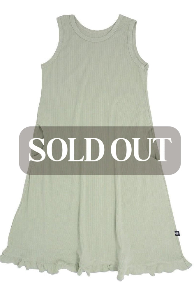 Summer Boho Dress - Desert Sage Ribbed