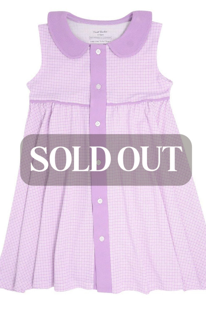 Summer Swing Dress - Purple Basketweave