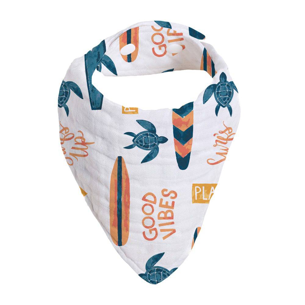 Surf Oh So Soft Muslin Bandana Bib Bib Bebe au Lait   