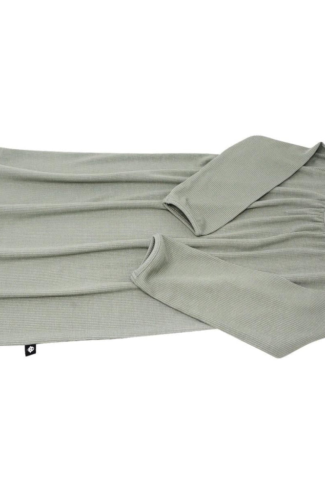 Sweetheart Dress - Olive Green Rib
