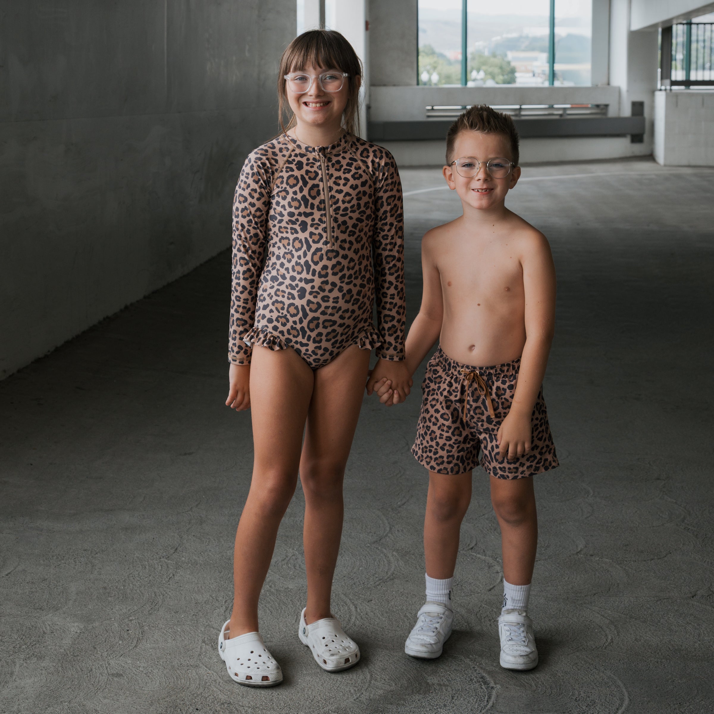 *PRE-ORDER* Girl's Long Sleeve Swimsuit | Leopard