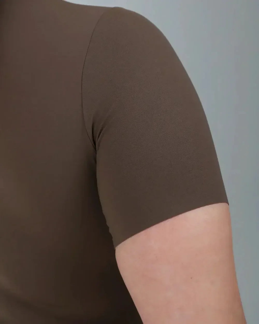 T-Shirt Bodysuit - Long - Mocha - FINAL SALE