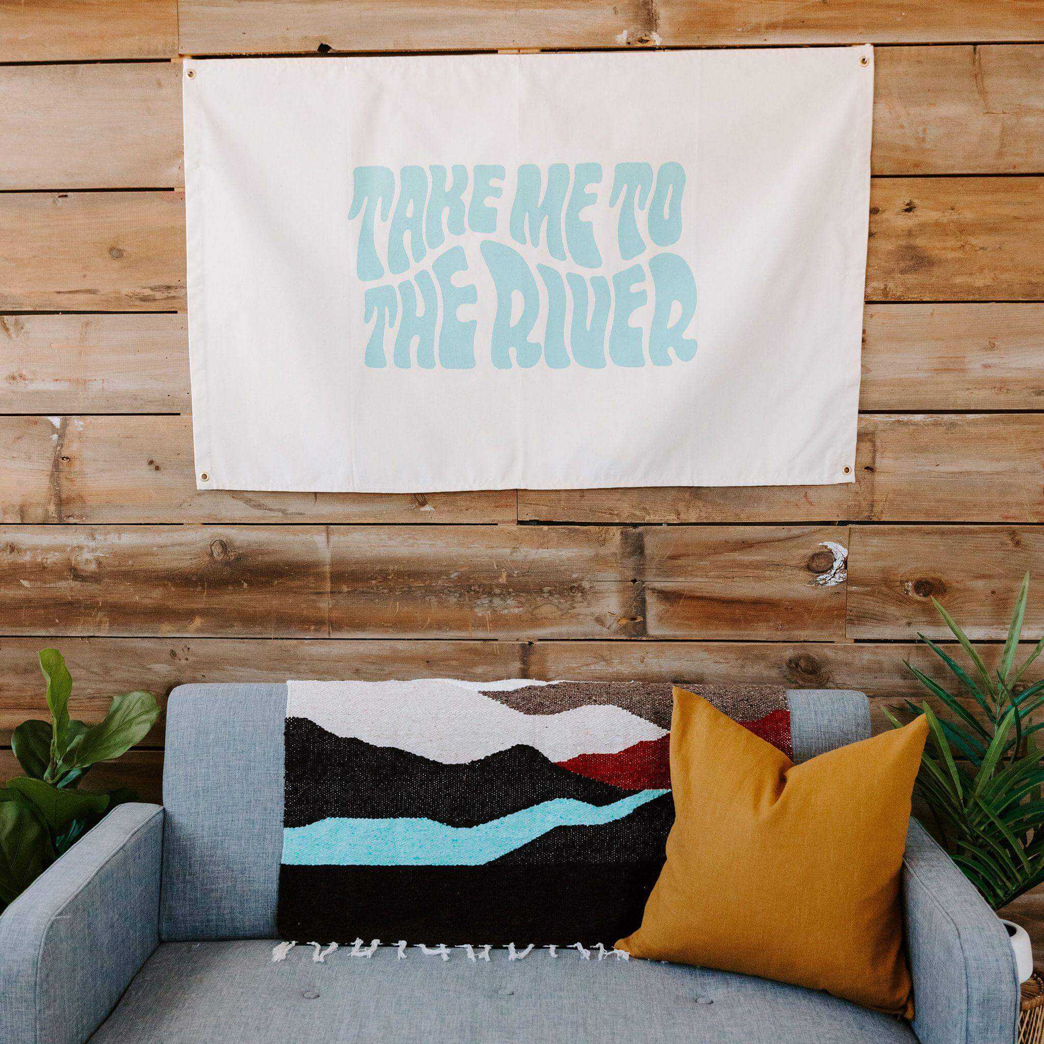 Take Me To The River Canvas Flag
