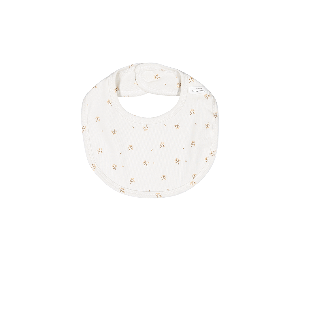 The Printed Bib - Tan Blossom Bib Lovely Littles   