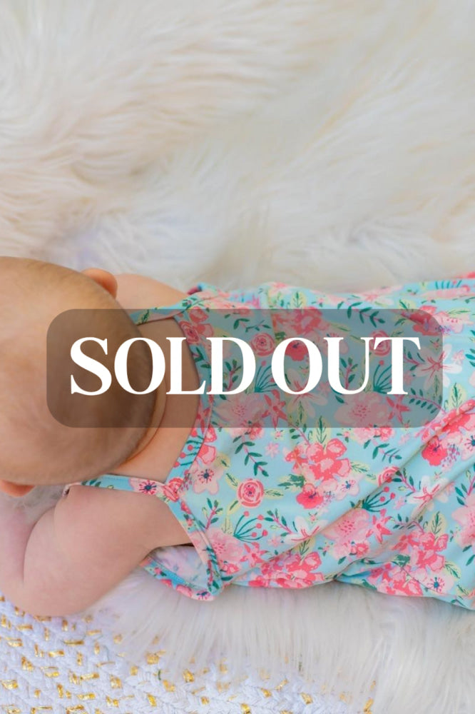 Tank Pant Romper - Aqua Floral