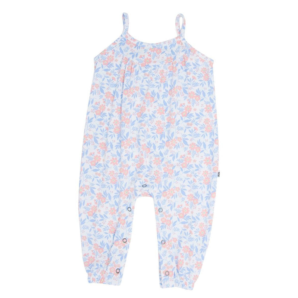 Tank Pant Romper - Vintage Flower Pink
