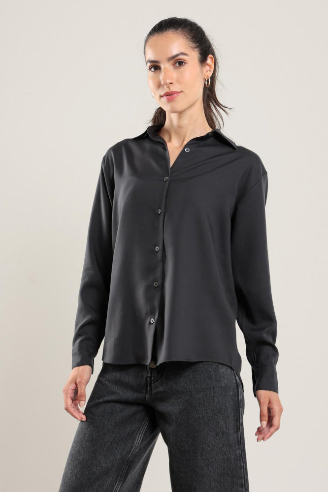 Tencel Button Up - Black