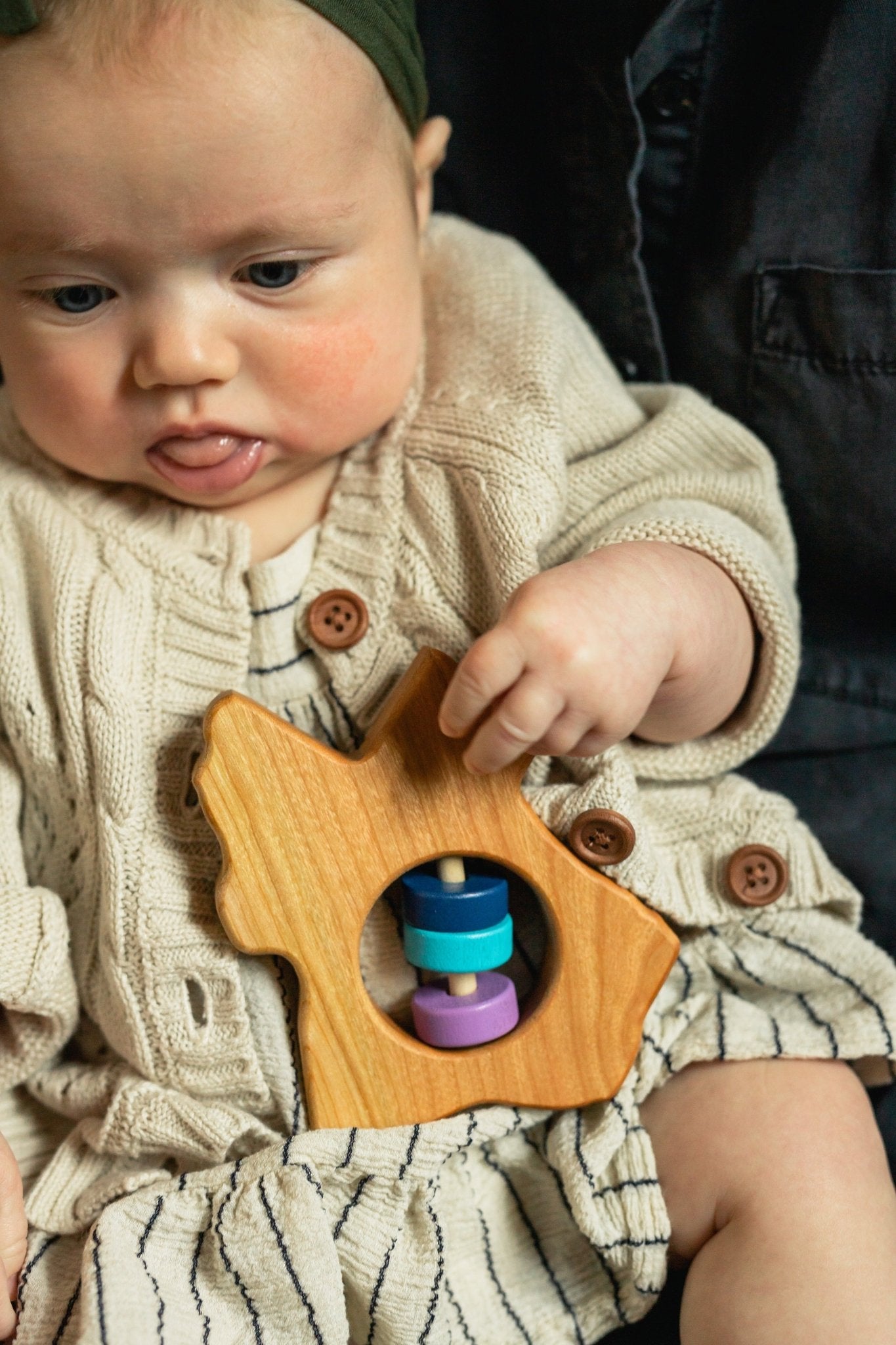 Texas State Wooden Baby Rattle™ Rattles Bannor Toys   