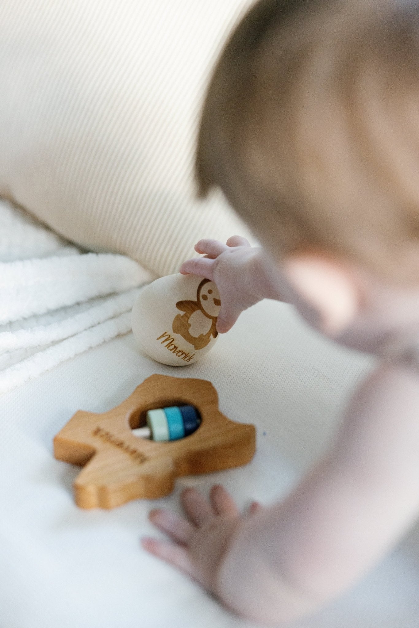 Texas State Wooden Baby Rattle™ Rattles Bannor Toys   