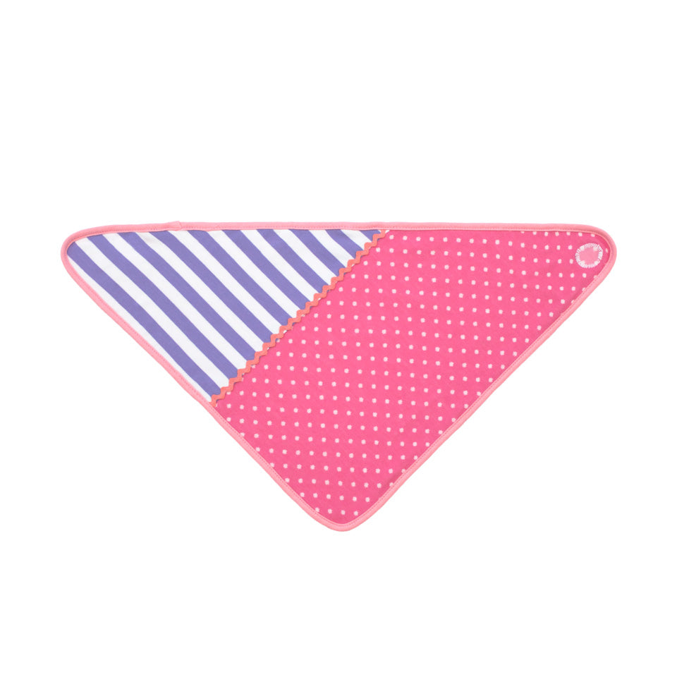 Bandana Bib - Pink Polka Dots