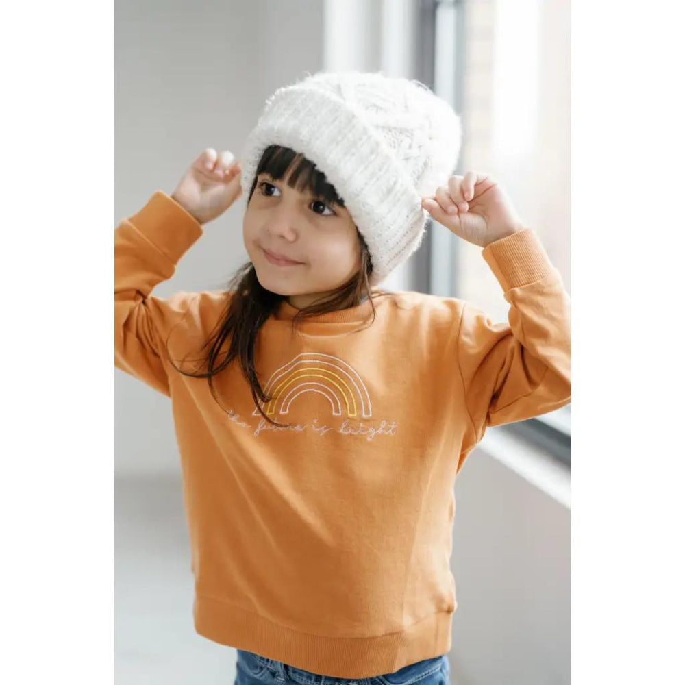 The Future is Bright Embroidered Baby Pullover