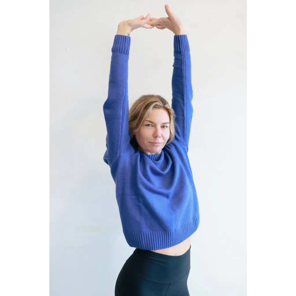 Margo Crew Neck Sweater in Royal Blue