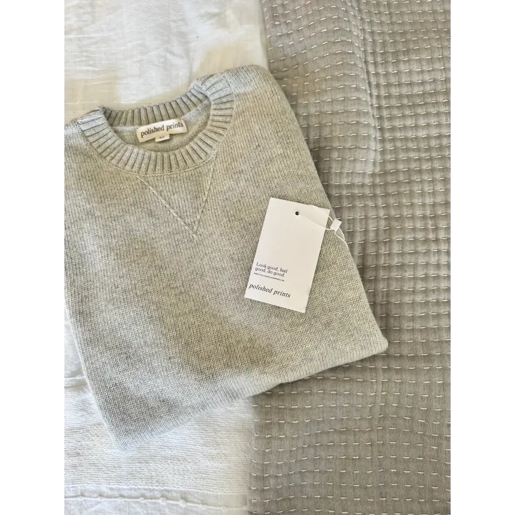 Margo Crew Neck Sweater in Gray