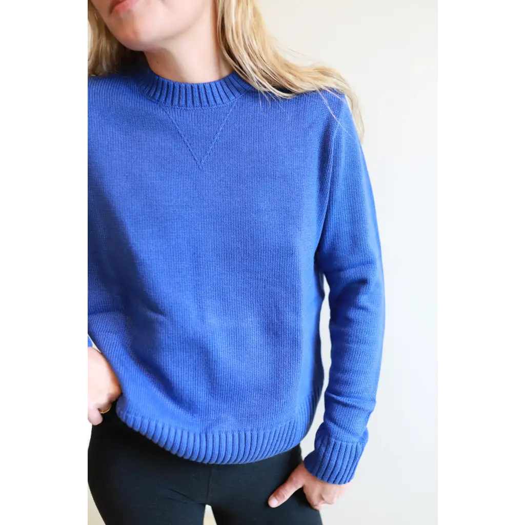 Margo Crew Neck Sweater in Royal Blue