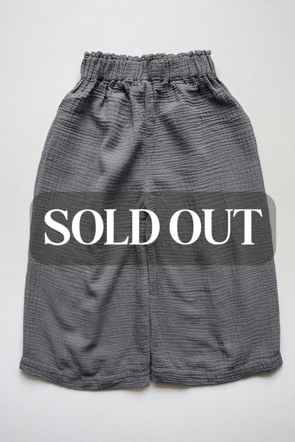 The Muslin Culotte - Lead gray