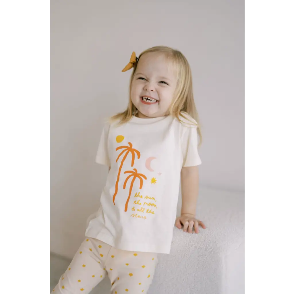 Sun, Moon Stars Organic Cotton Kids T-Shirt