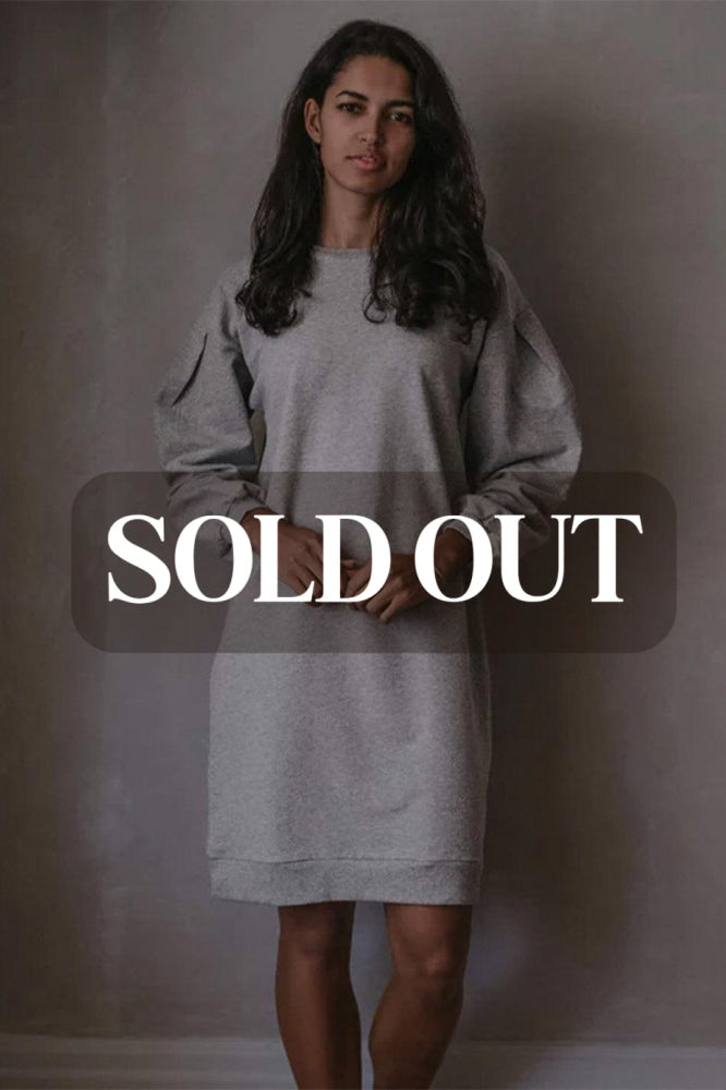 The Women's Oversized Sweater Dress - Gray Melange