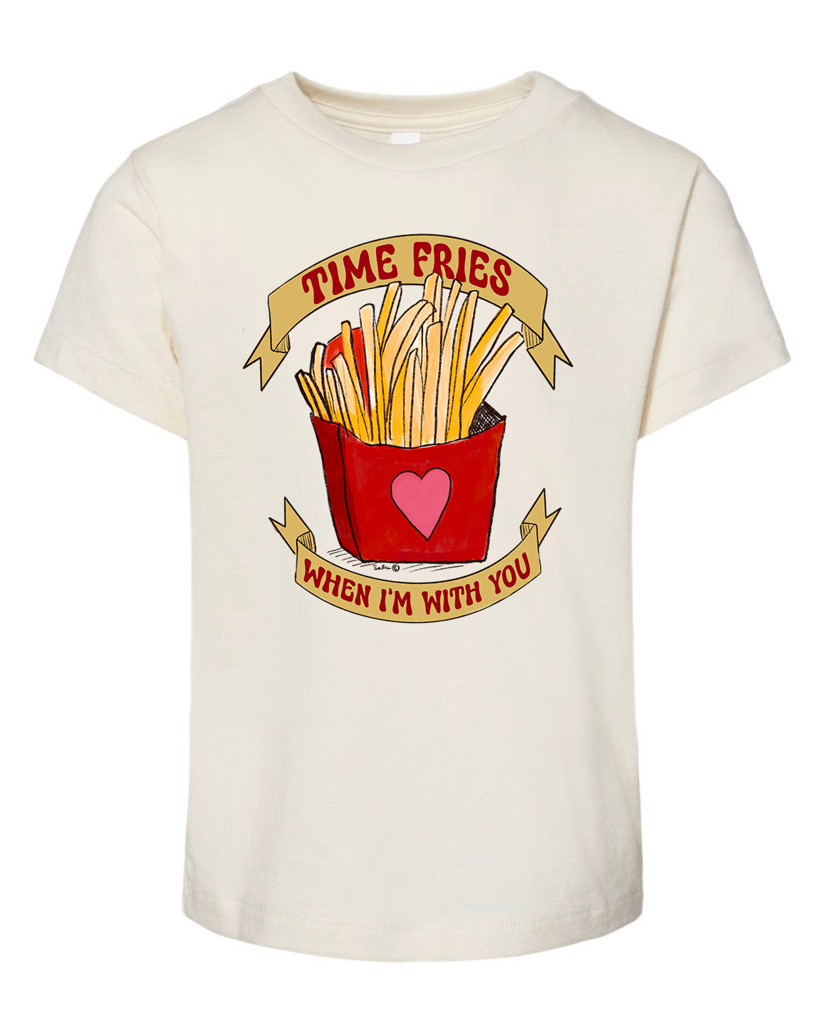 Time Fries When I'm With You - Natural [Children's Tee] Onesie Raising Tito   