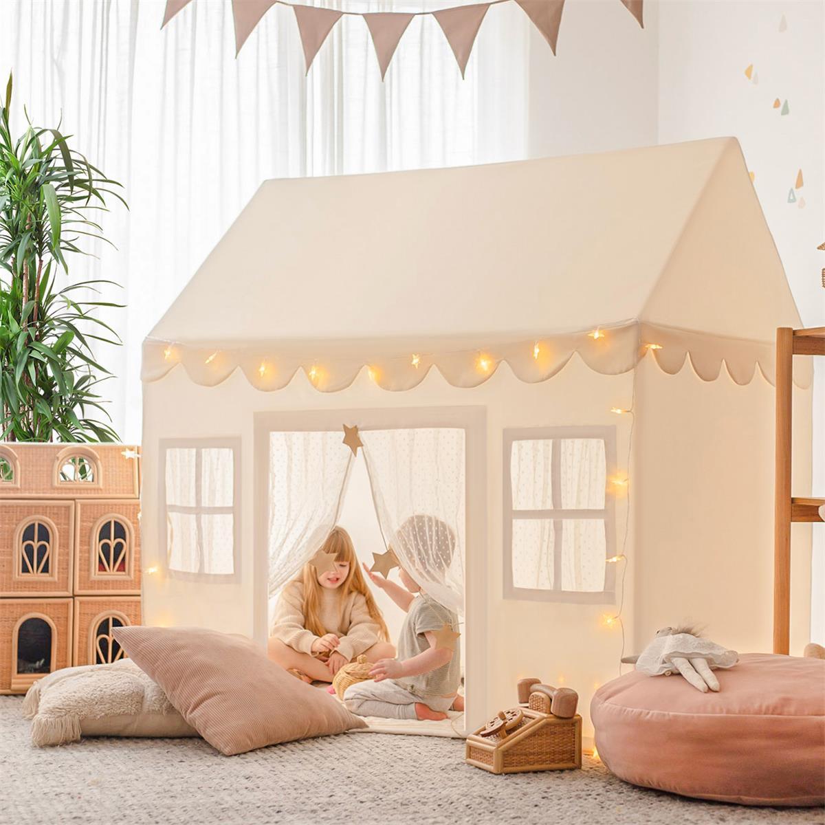 Tiny Land® Natural Cream Playhouse Play Tents & Tunnels Tiny Land   