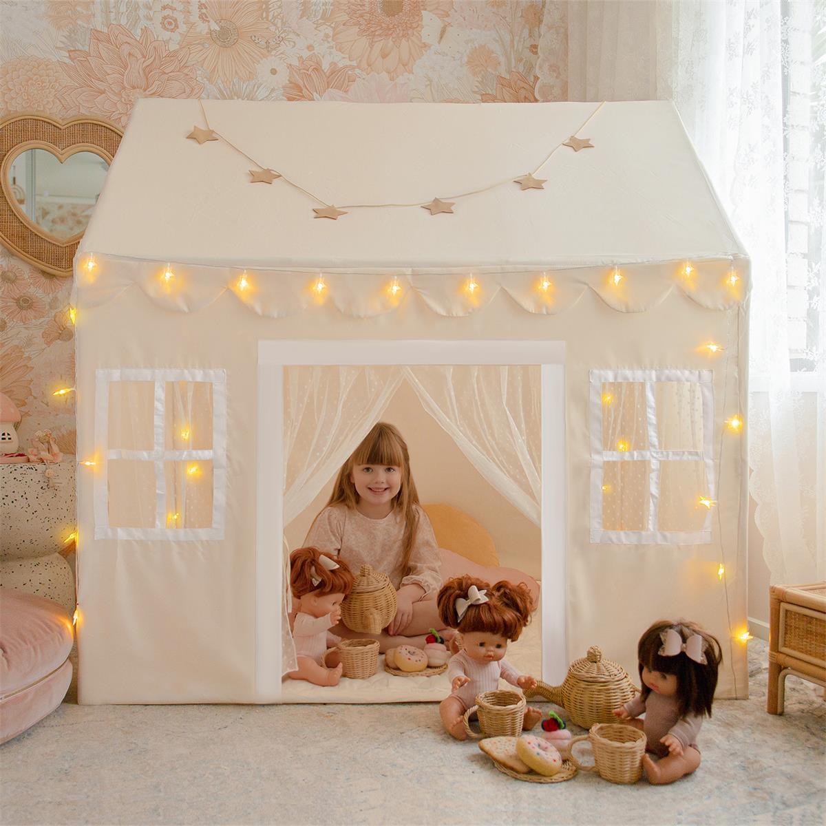 Tiny Land® Natural Cream Playhouse Play Tents & Tunnels Tiny Land   