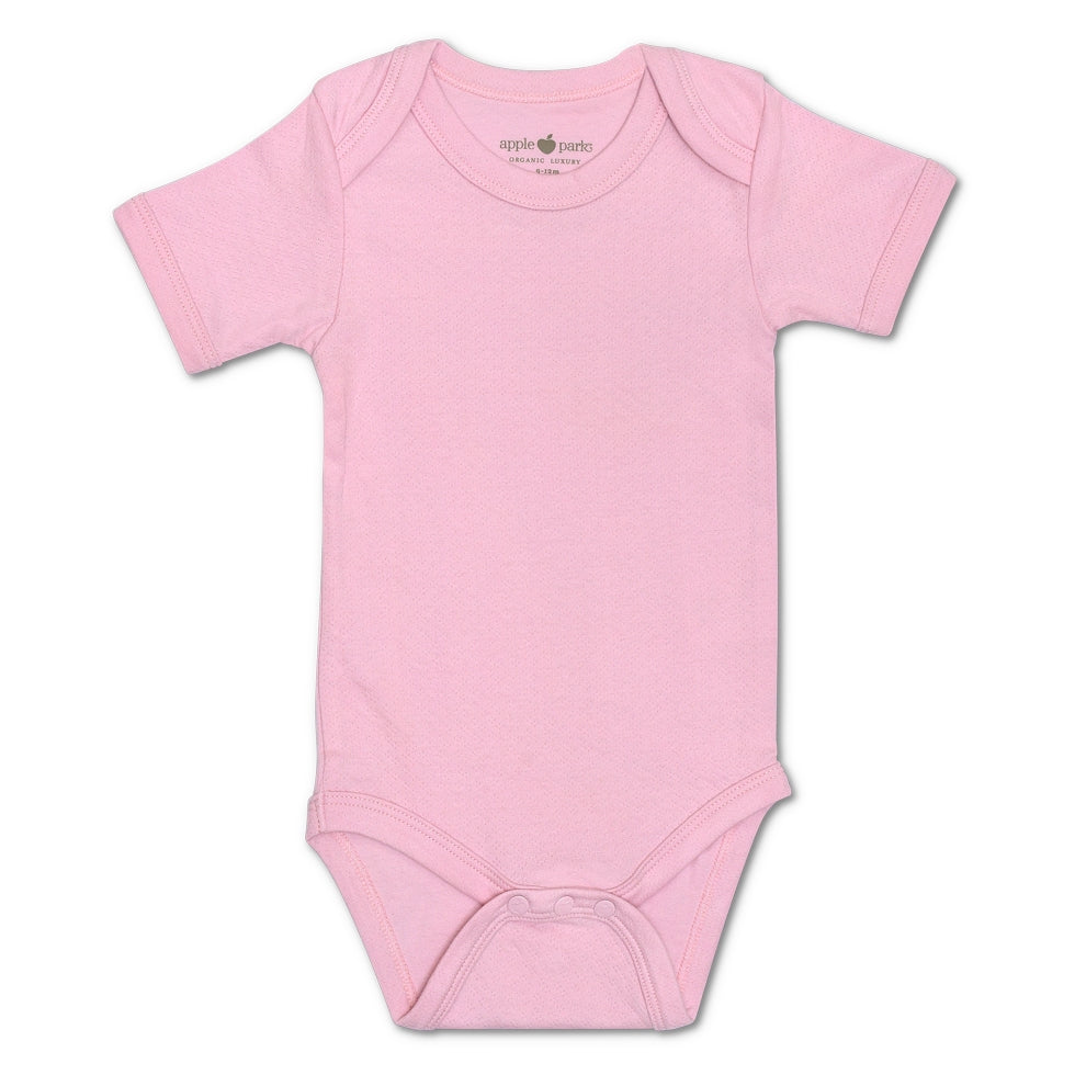 Essential Organic Onesie – Pink Pointelle