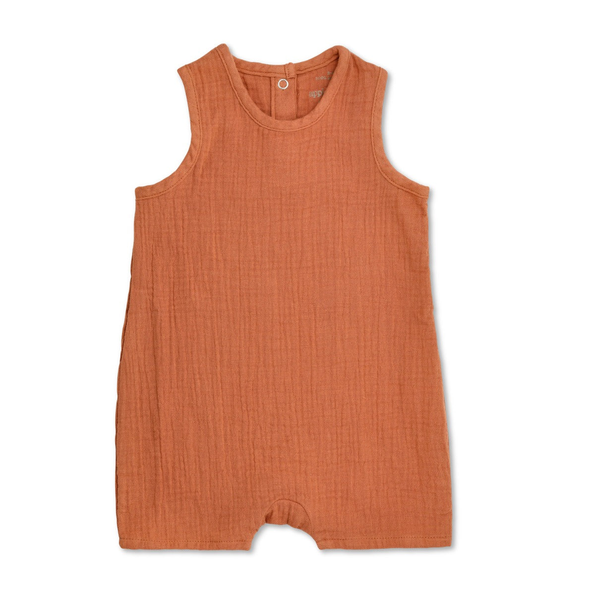 Muslin Sleeveless Coverall - Rust