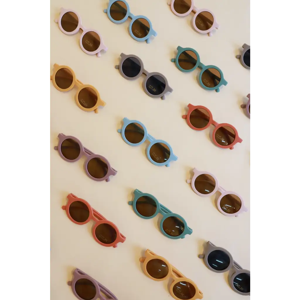 Round Retro Sunglasses for Kids | Light Pink