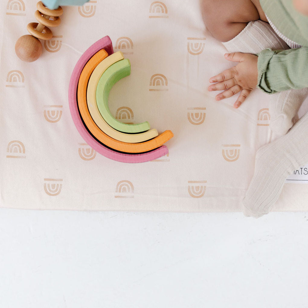 Rainbow Peach Mat