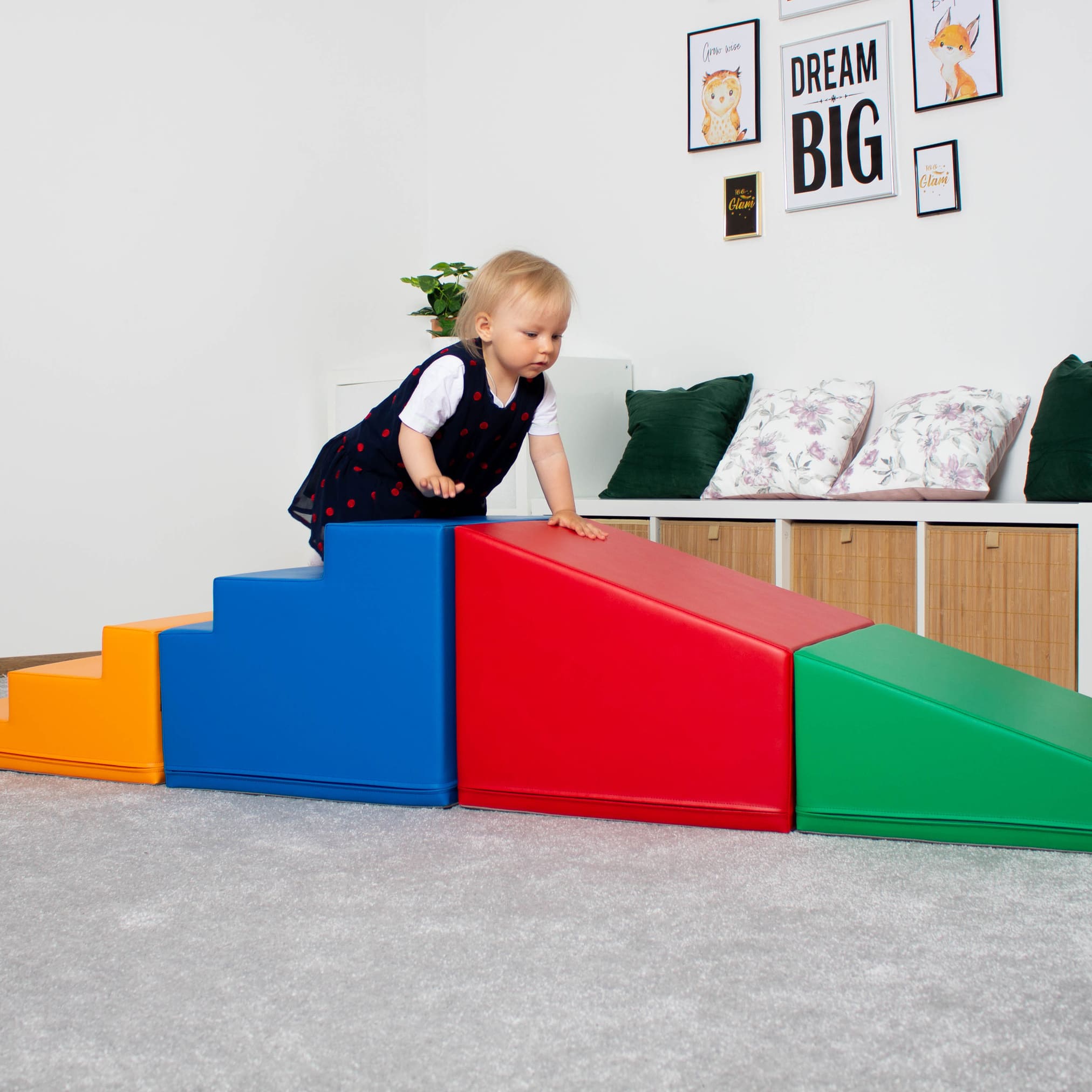 4 Piece Soft Play Step and Slide Set - Transformer