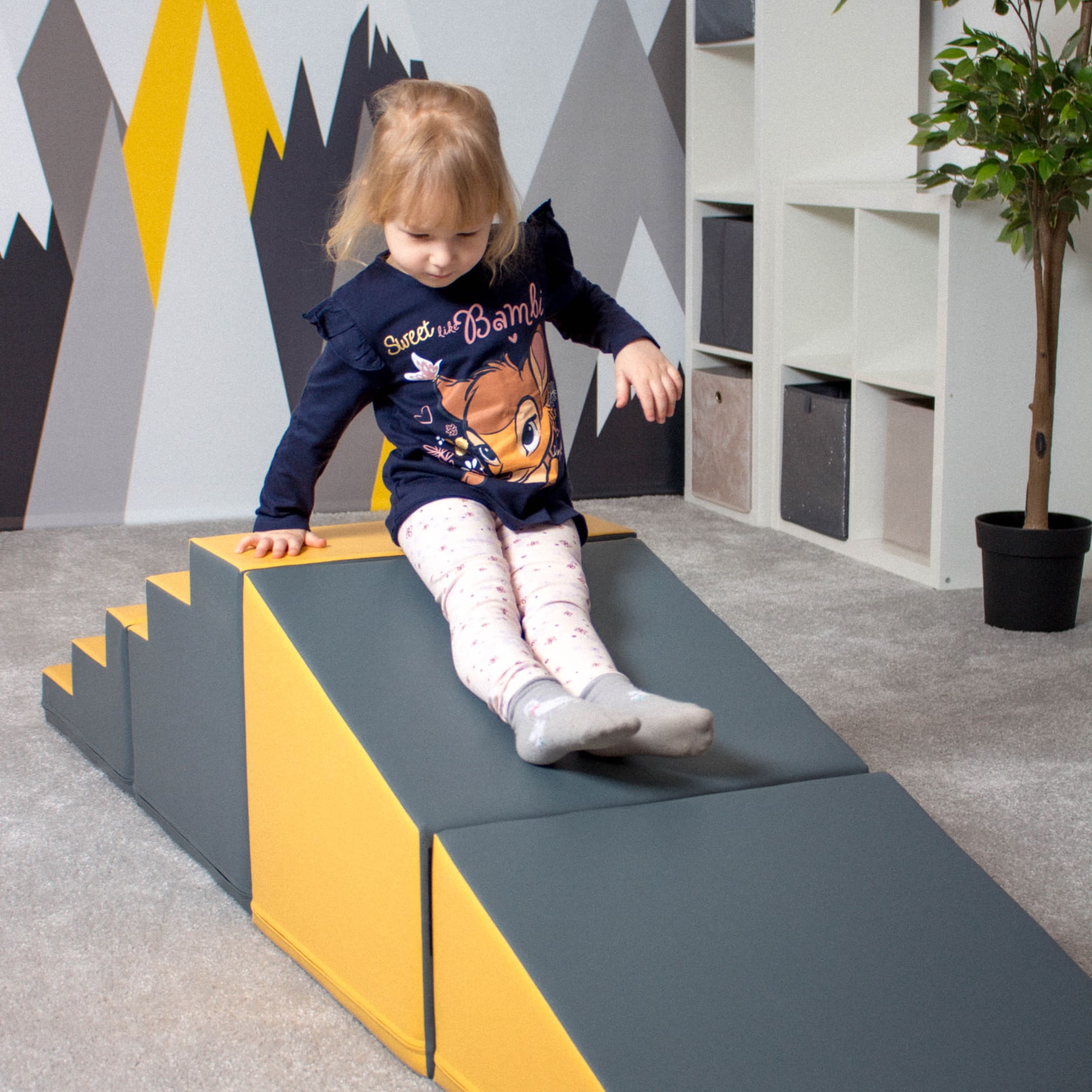 4 Piece Soft Play Step and Slide Set - Transformer